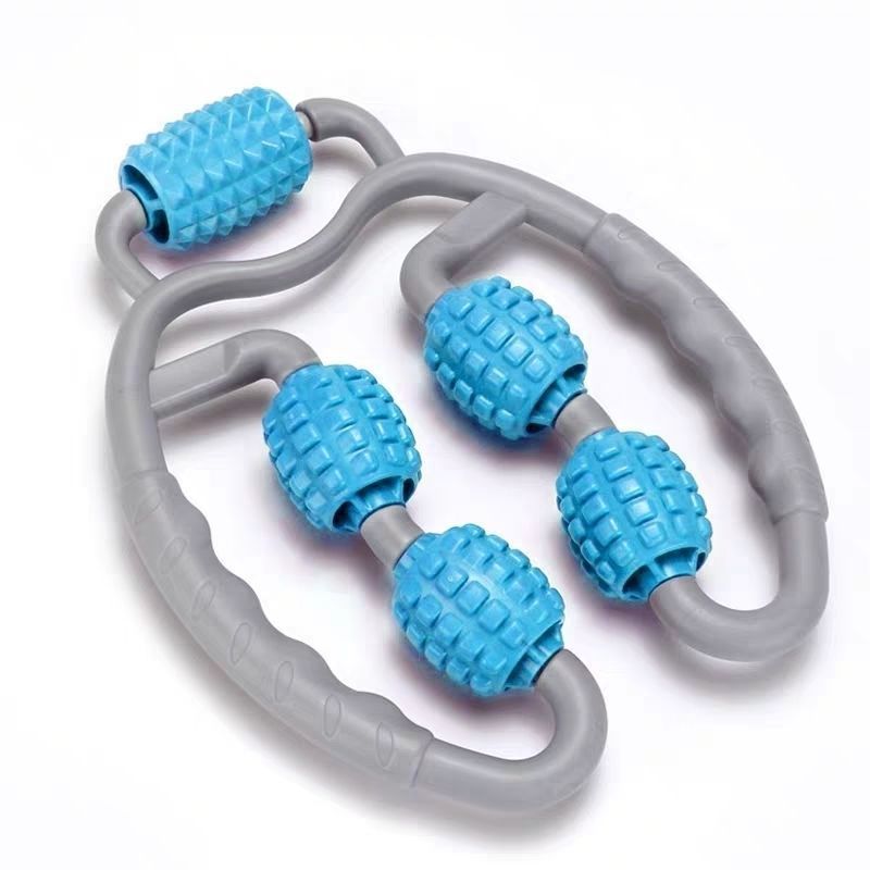 U Shape Trigger Point Massage Roller – Full Body Muscle Massager for Arms, Legs, Neck & Recovery (4 Wheels)