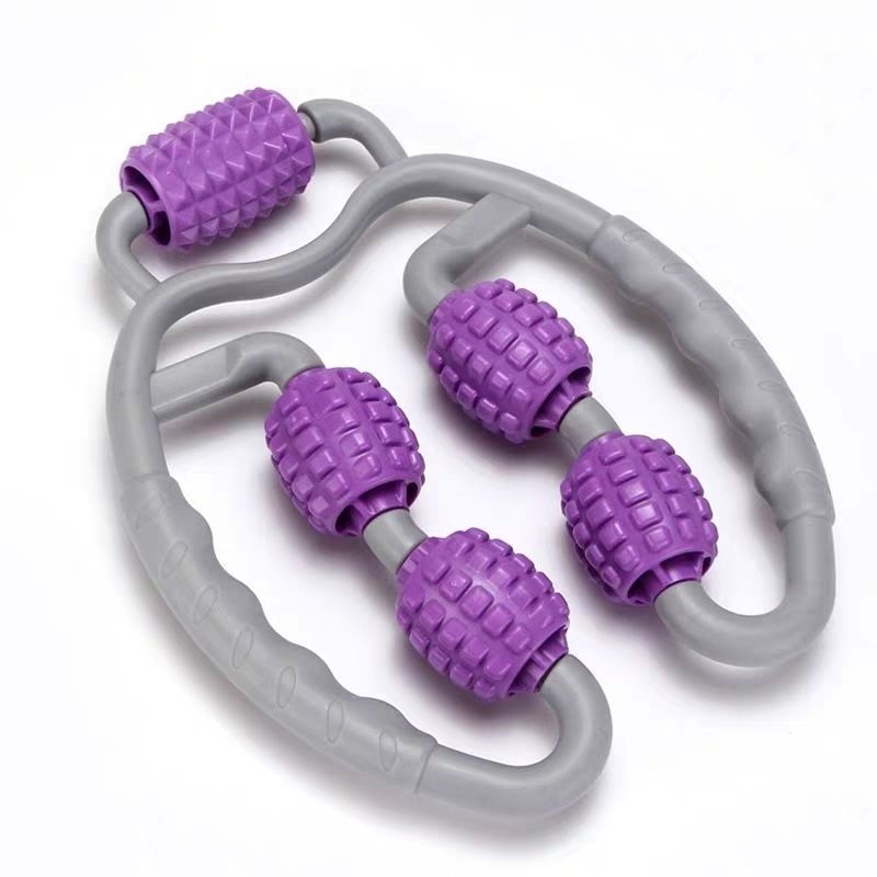 U Shape Trigger Point Massage Roller – Full Body Muscle Massager for Arms, Legs, Neck & Recovery (4 Wheels)