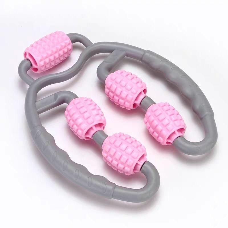 U Shape Trigger Point Massage Roller – Full Body Muscle Massager for Arms, Legs, Neck & Recovery (4 Wheels)