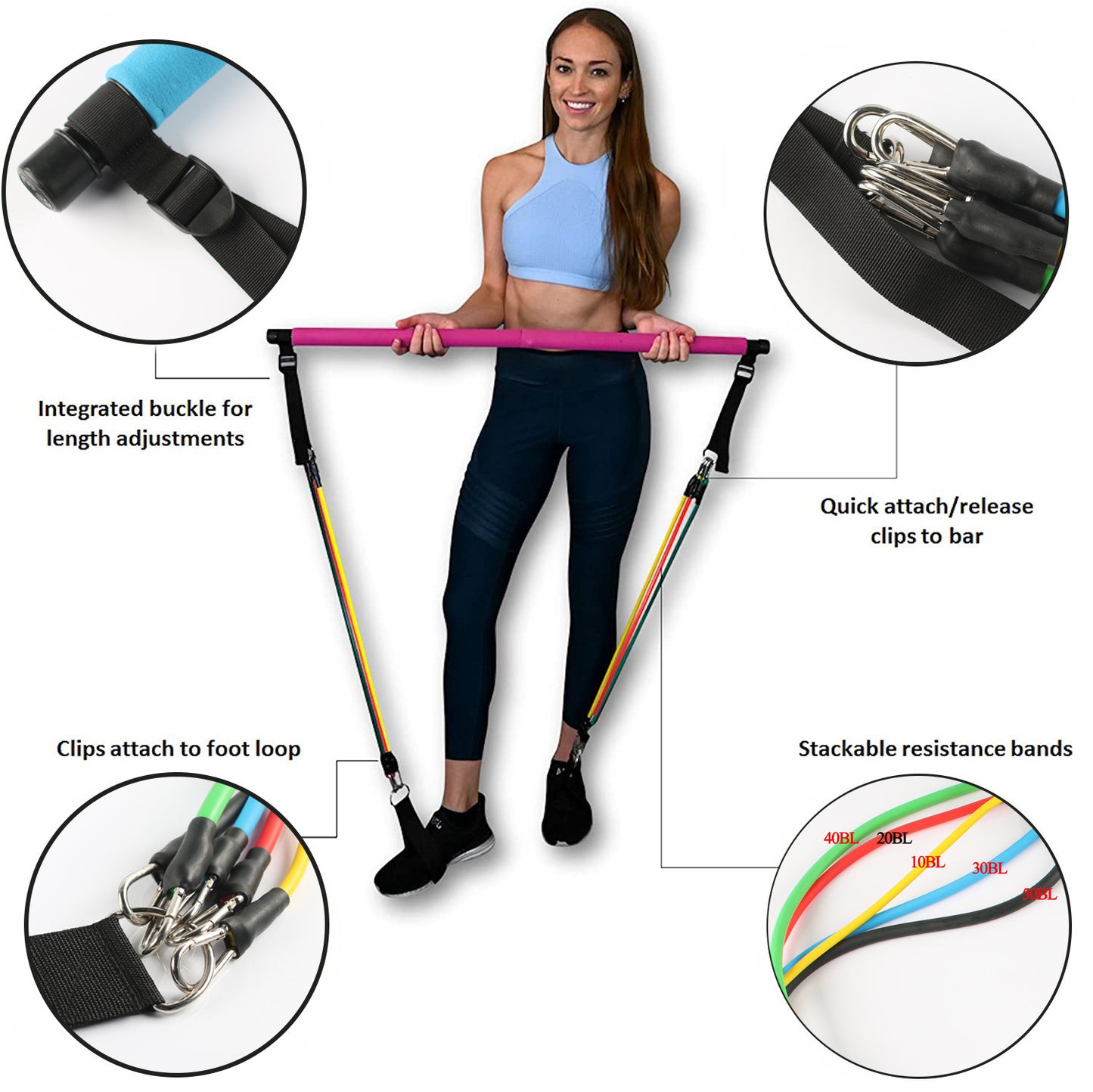 Elastic Puller Set – Fitness & Full-Body Resistance Trainer