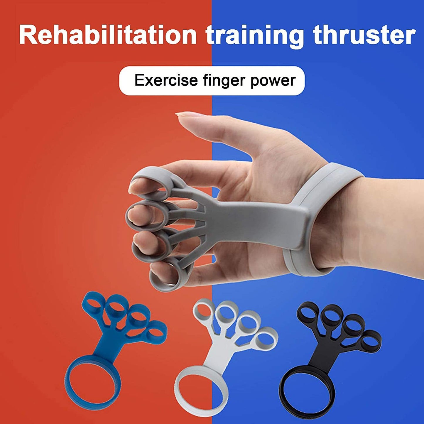 Silicone Grip Device Finger Exercise Stretcher – Arthritis Hand Grip Trainer for Strength & Rehabilitation