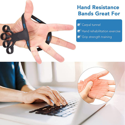 Silicone Grip Device Finger Exercise Stretcher – Arthritis Hand Grip Trainer for Strength & Rehabilitation